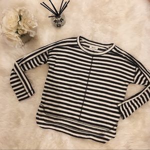 Madewell Striped Crewneck Sweatshirt.